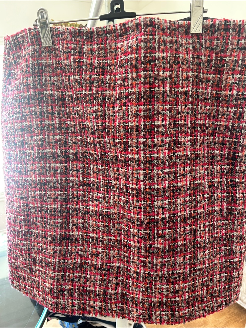 Talbots Pink and Black Tweed Mini Skirt